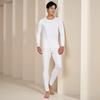 Yiershuang Men's 100% Pure Cotton Round Neck Thermal Underwear Set
