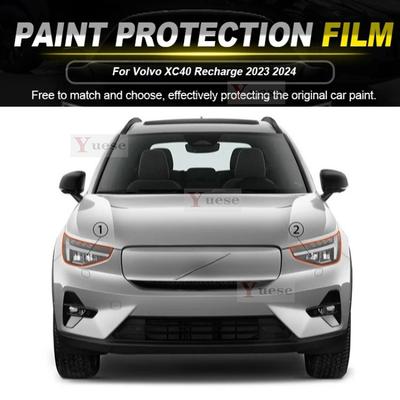 For Volvo XC40 Recharge 2024 Car Protection Film Headlight Mirror Film TPU Clear Anti Scratch Sticker