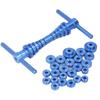 Bicycle Bearing Press Set Aluminum Alloy Hub Bearing Installation Drift Kit with 18 Pairs Press