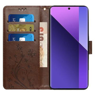 For Xiaomi Redmi 13 5G/13 4G Case PU Leather Phone Wallet Cover with Strap