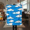 1Pc Cartoon Print Flannel Blanket, High Quality Comfortable for All Seasons, Home Decor, Warmth and Comfort, Perfect for Christmas Birthday Gift