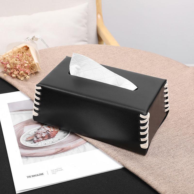 

Luxury Leather Tissue Box Stylish Organizer For Tea Table And Dining Table Functional And Elegant Home Decor чёрный