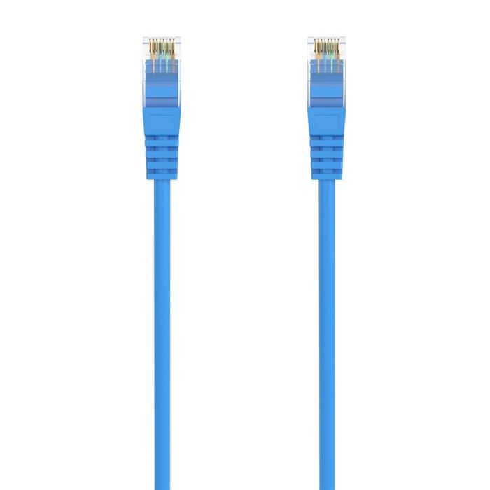 Câble réseau RJ45 Cat.6A - AISENS - 3 mètres - Bleu - UTP AWG24 - 500 MHz - Haute vitesse - Conforme PoE - Mâle à mâle