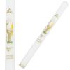 Christening Candle, Smooth, Gold with Colorful Elements