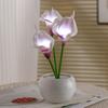 Calla Lily Lamp LED Simulation Light with Ceramic Calla Lily Flower Night Vase Faux Floral Bedroom