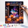 Disney Oil Painting Painting Art Kit Cat with Pumpkin Hat Handmade Painting Diy Home Decoration