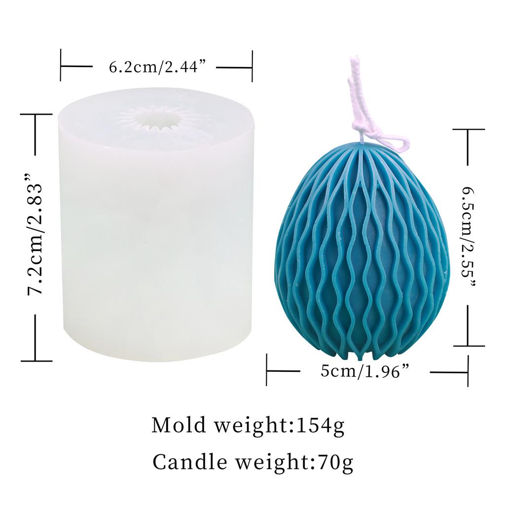 3D Easter Egg Silicone Mold Candle Making Chocolate Food Candy Cake Molds Form Mould Candles Business Round Flowers Easter Theme