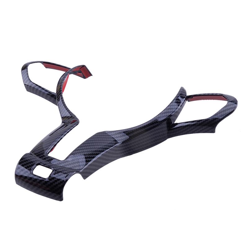 Front Steering Wheel Cover Trim Fit for BMW F22 F23 F30 F31 F34 F32 F33 F36 F10 F15 X5 F16 X6 2015-2017 Carbon Fiber Style ABS