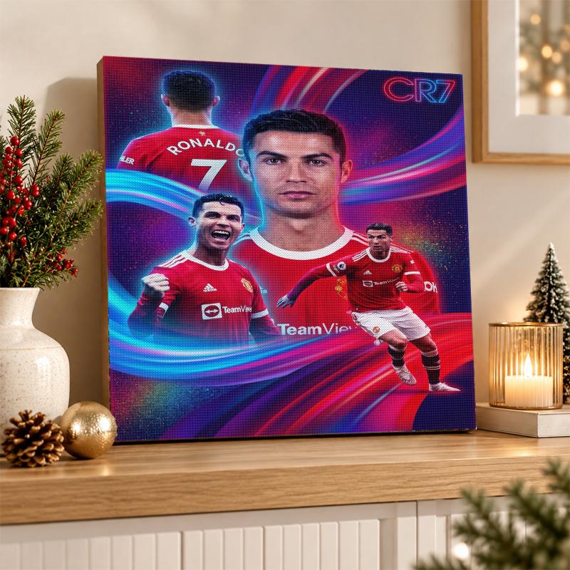 Kit Pittura Diamante Cristiano Ronaldo 5D Trapano Completo Fai da Te Mosaico di Diamanti Arte Murale Decorazione per la Casa