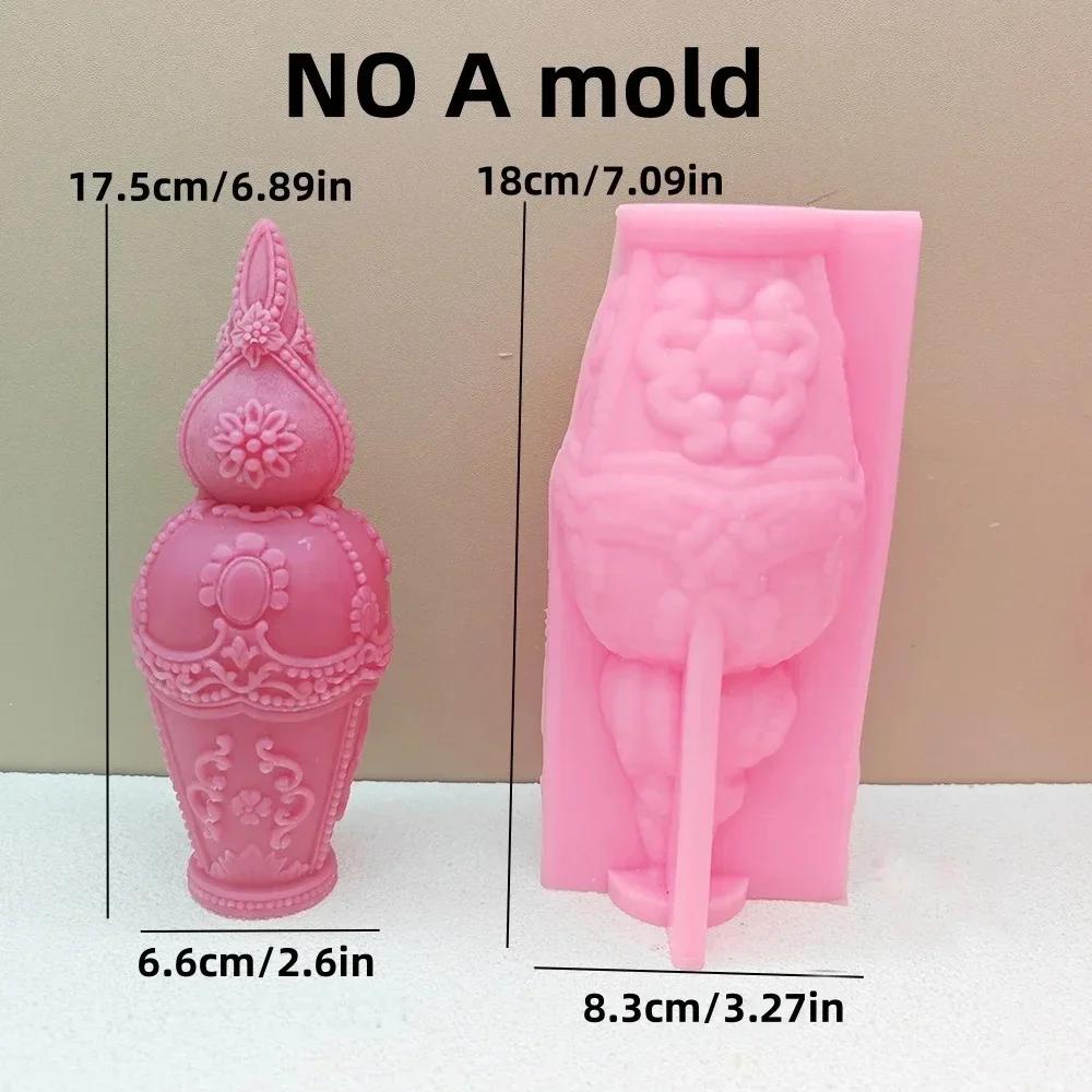 DIY Vase shaped Candle Silicone Mold Geometric Stripe Roman Cylinder Candle Mould Stripe Christmas Tree Cylinder Gypsum Molds