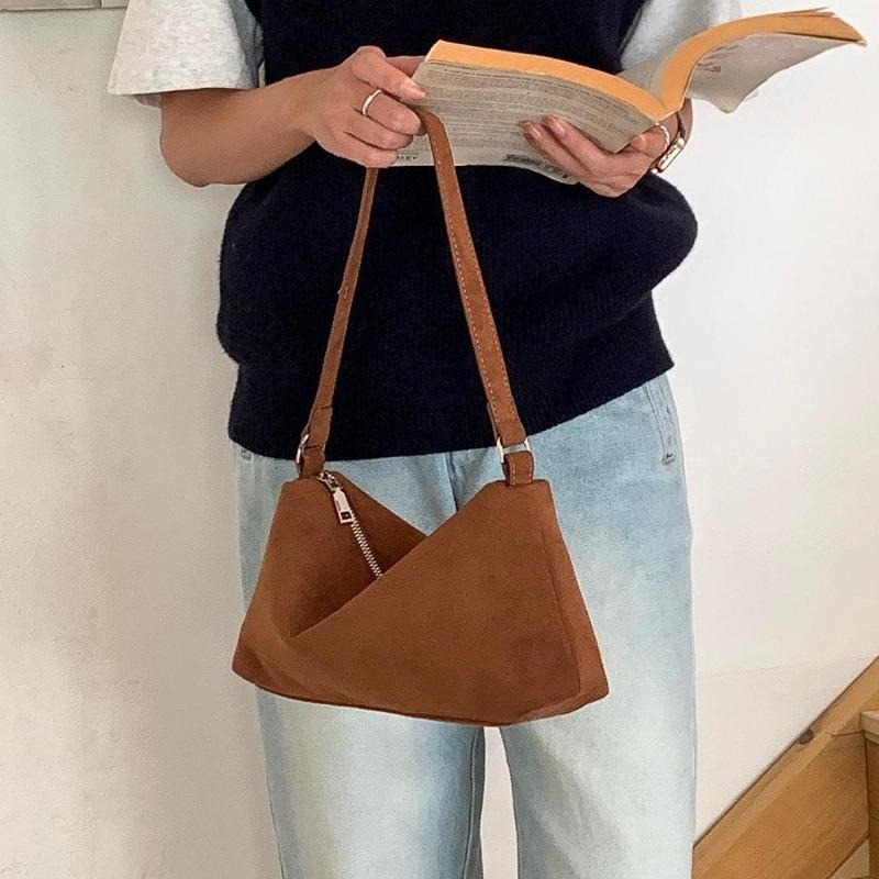 Retro Suede Bag Fashion Portable Small Square Bag Autumn and Winter New Trend Leopard Print Underarm Shoulder Bag Women