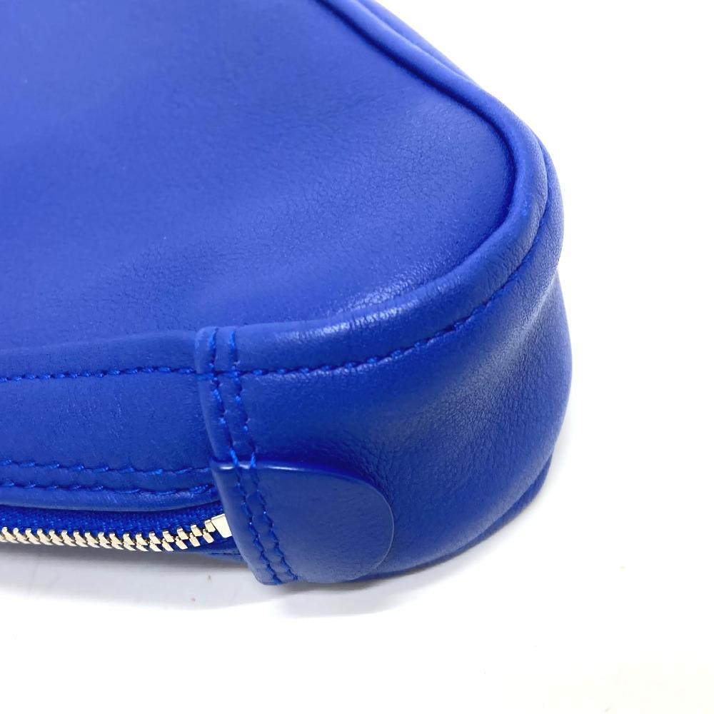 BALENCIAGA 476976 Triangle Clutch bag pouch accessory case blue/SilverHardware