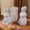Silicone Mold Easter Eggshell Rabbit Gypsum Decorative Mold Home Desktop Atmosphere Decoration Festival Gift Resin Gypsum