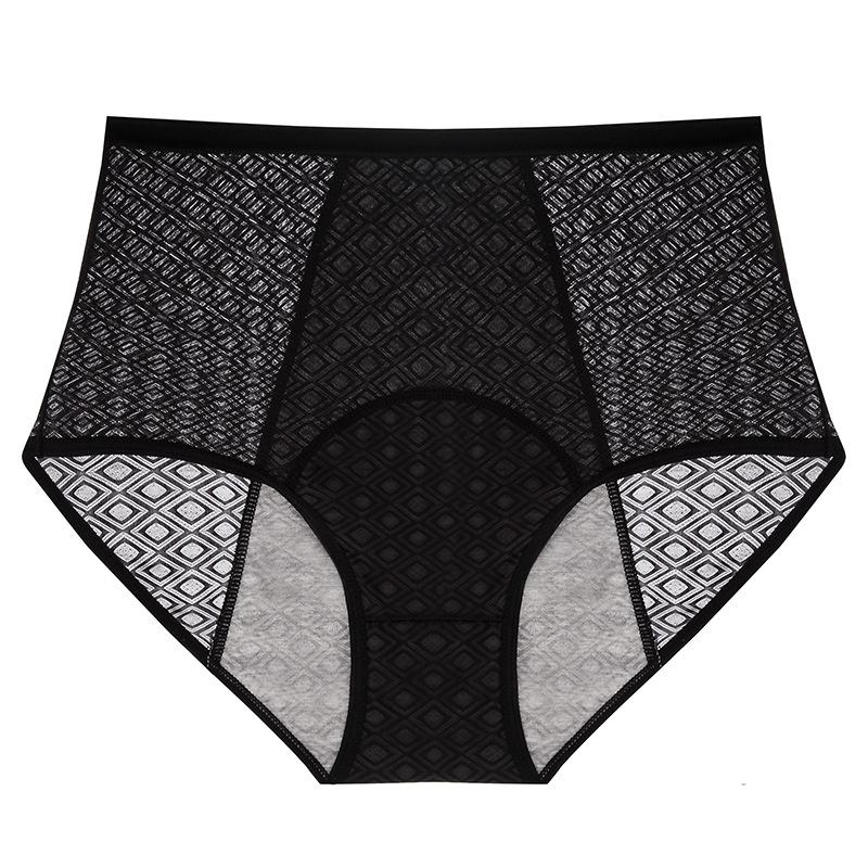 Large Size Women Spring and Summer Thin Style High Waist Leakproof Breathable Menstrual Period Briefs