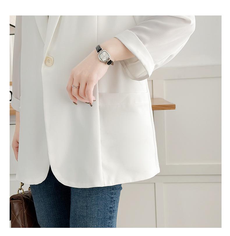 Plus Size Women's Spring/Summer Lightweight Blazer - Loose, Slimming, 3/4 Sleeve, Natural Shoulder.