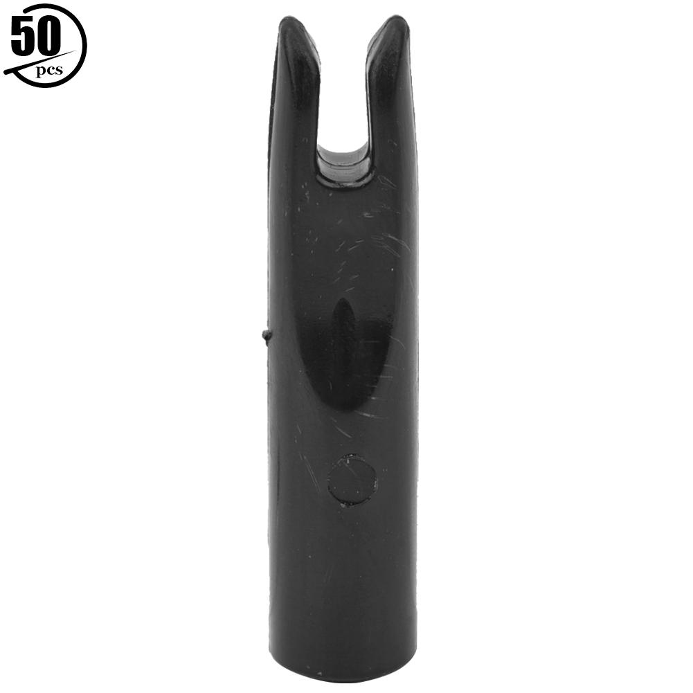 

50 pcs 6mm Black Plastic Replacement Arrow Nock for Outdoor Hunting Archery Accessories