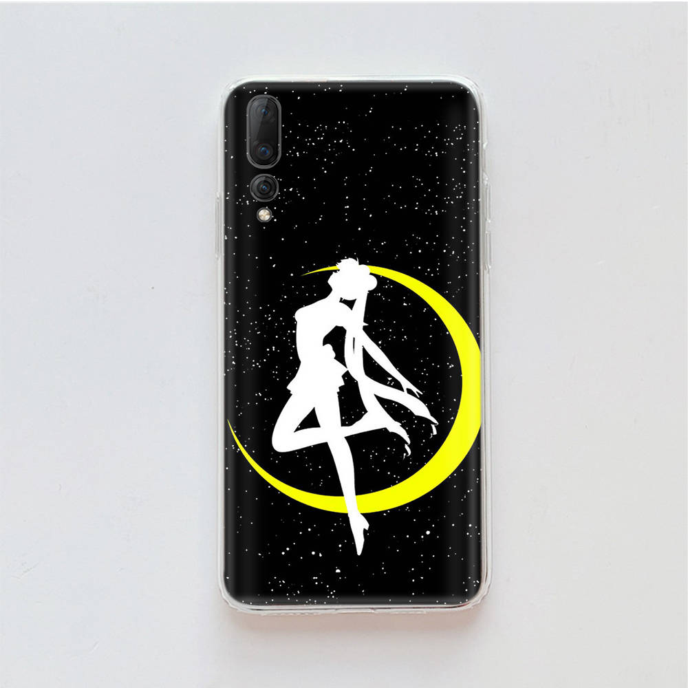 Transparent Case for Samsung A04 A14 A23 M33 M53 Realme 10 9 C35 C55 VIVO X80 Infinix Hot 30 Note 11 Tecno Spark 8P Pro W-67 Sailor Moon Girls