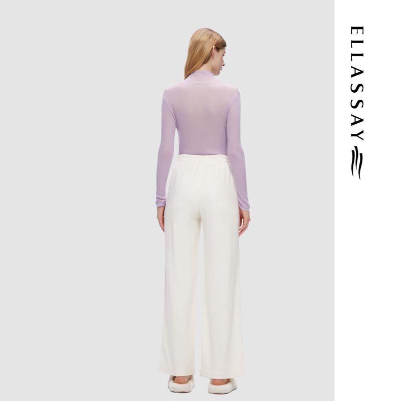 ELLASSAY Women's 99% Wool Mock Neck Knit Sweater