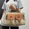 Women'S Mesh Splicing Handbag Multi-Pocket Simple Casual Versatile Shoulder Bag