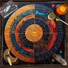 Universe Planet Pattern Tarots Card Tablecloth Altars Cloth Altars Cloth Divinations Card Table Cloth Tapestry Easy Use