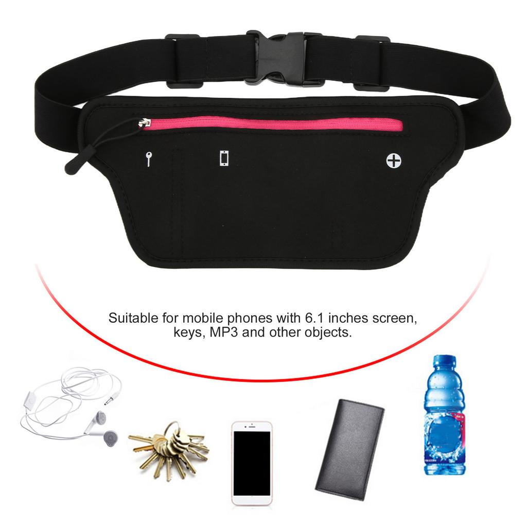 Waist Pack Neoprene Running Waist Bag with Elastic Waistband for Men Women