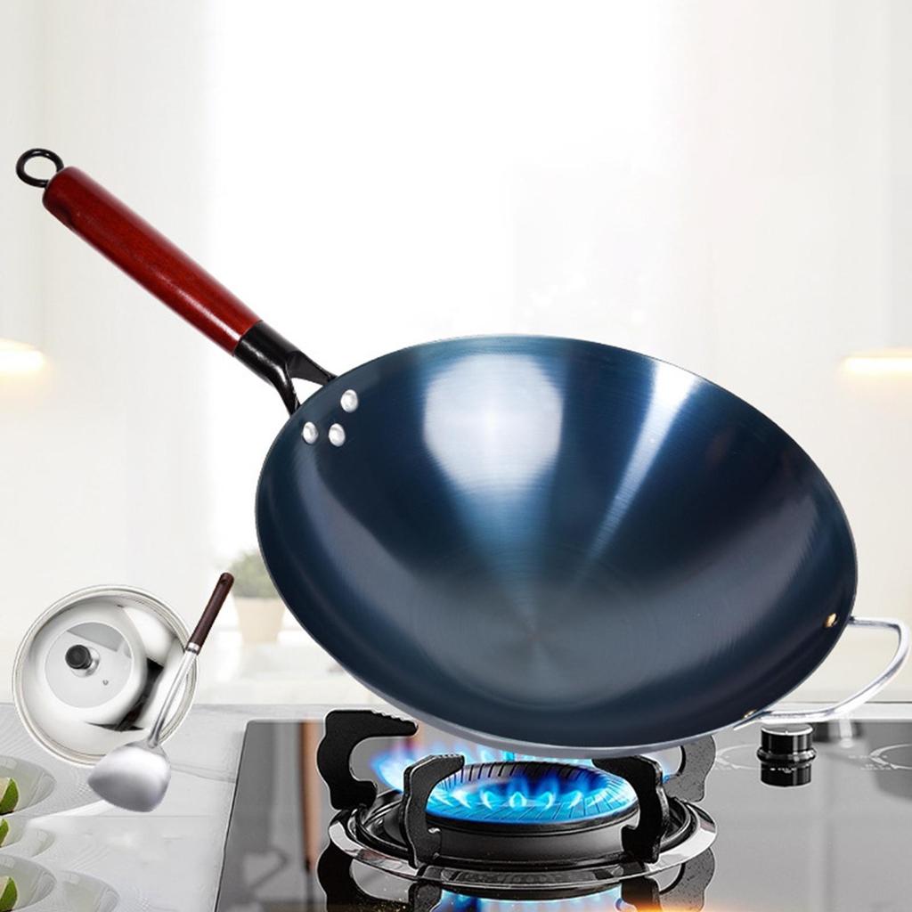 Antiadherent Wok Cooking Kitchen Utensils Universal, Sautee, with Cover
