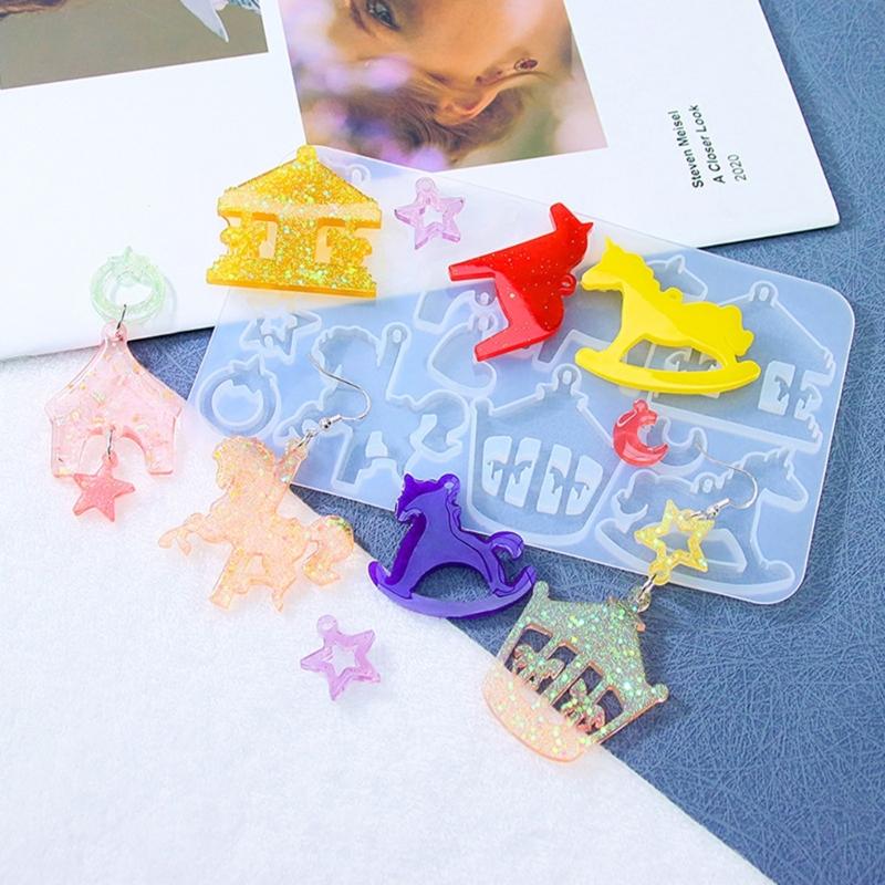 Earrings Silicone Mold Epoxy Resin Ear Drop Molds DIY Handmade Crafts Jewelry Making Tools Accessories Gift for Girls