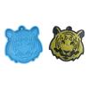 3168 Tiger for Head Keychain Silicone Mold with Hole Keyring Pendant Handmade Valentine's Day Gift Jewelry