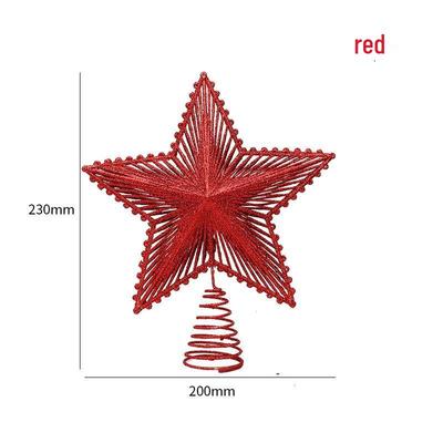 2024 Christmas Tree Topper: 3D Hollow Radiating Five-Pointed Star Decoration