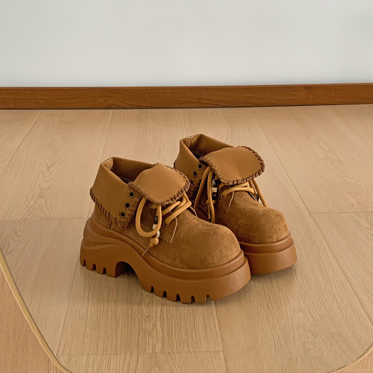 

Queen Fan Yinglun style small man height increase Martin boots women s 2025 new autumn thin platform short boots 40 верблюд