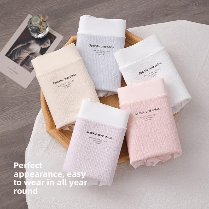 Big Size Female Spring and Summer Pure Cotton 10A Antibacterial Extension Crotch Belly Lift Hip High Waist Briefs