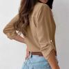 Women's Long-Sleeve Slimming Shirt: Formal OL V-Neck Top