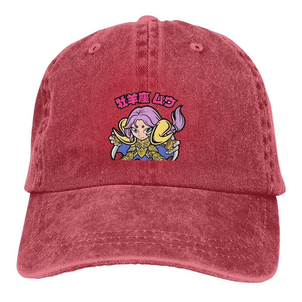 Șapcă de baseball Aries Mu Pălării unisex Femei Protecție Vizor Snapback Saint Seiya Manga Seci