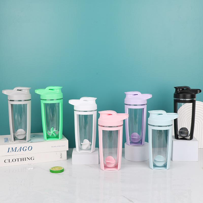 Water bottle100ml plastic double-layer milkshake cup protein powder cup fitness mixing cup leak-proof design sports shaking cup