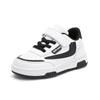 525 Children's Wear-resistant Little White Shoes Classmates 2025 New Boys Casual Sports Shoes Girls Leather Soft Baseplate Shoes