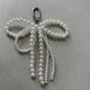 Pearl Beaded Bowknot Keychain Decorations Pendant Handbag Hangings Ornament Sweet Keyring Pendant for Women Girls