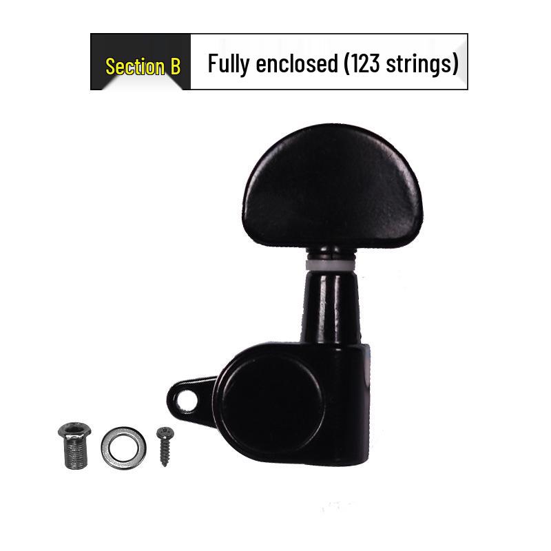 Wooden Folk Guitar Tuning Knobs: Fully Enclosed & Semi-Enclosed Adjusters