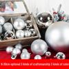Silver Glitter Decorative Round Ball - Festive Hanging Ornament for Christmas (6-30 Pack)
