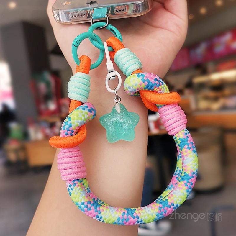 Handy-Lanyard Dopamin-High-Value Damen-Handgelenkseil kurz Outdoor tragbar Reise Bergsteigen Einkaufen Foto