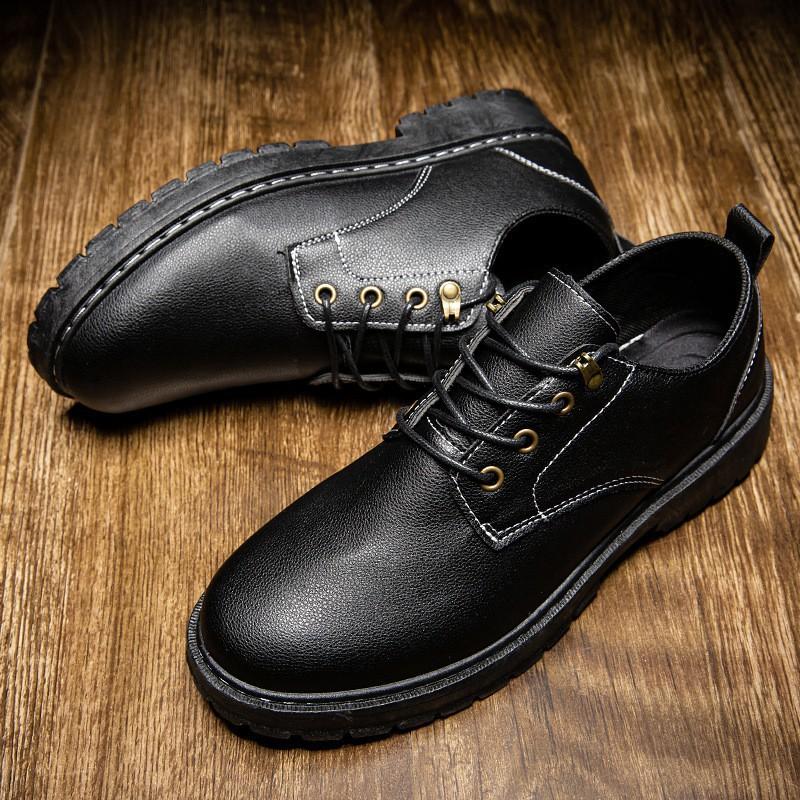 Letnie męskie buty antypoślizgowe, wodoodporne, olejoodporne, buty kucharza, robocze buty codzienne ze skóry, czarne buty robocze z ochroną pracy