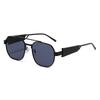 2025 High-End European & American Fashion UV-Protective Geometric Metal Sunglasses