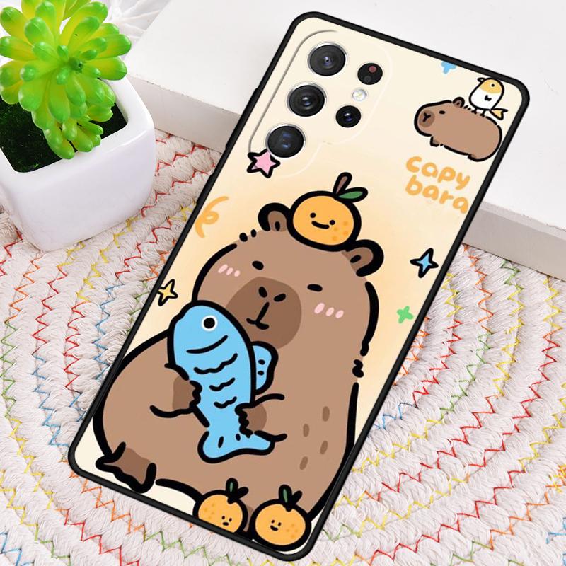 Cute Cartoon Capybara Phone Case for Samsung Galaxy note 10 pro S26 Ultra S23 S24 FE S25 S21 S22 PLUS shockproof Cove