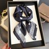 70Cm Dot Pattern Scarf Imitation Silk Square Scarf Women Neckerchief Female Luxury Square Scarves Satin Hijab Ribbon Bandana
