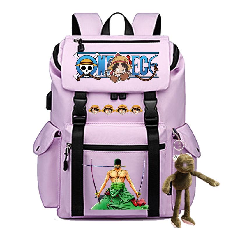 2024 Cross-border New Popular ONE PIECE Cartoon Pattern Backpack College Student Large-capacity Laptop