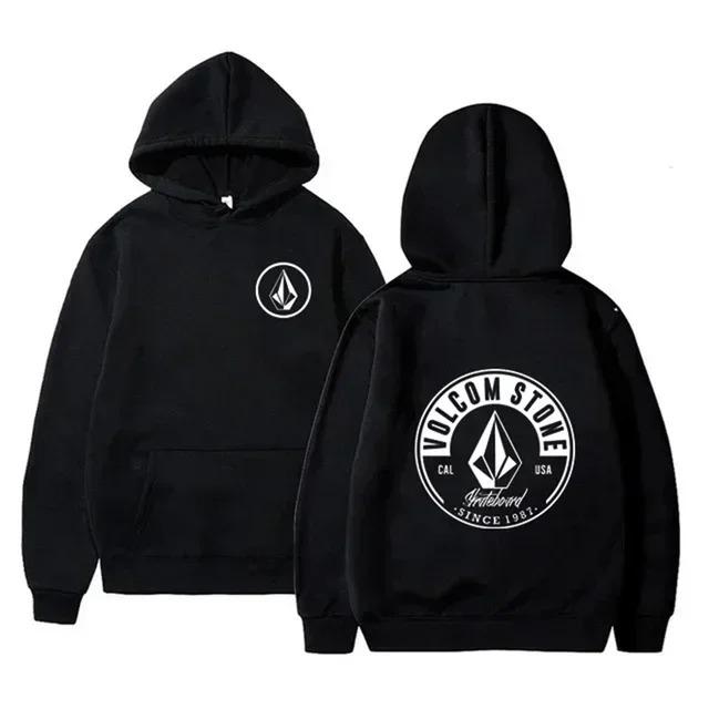 

Чоловічий модний худі Volcom Stone Двосторонній принт Осінь Зима Фліс Теплий Повсякденний Спортивний Оверсайз Топ Дихаючий Вуличний стиль Дорослий Светр M помаранчевий