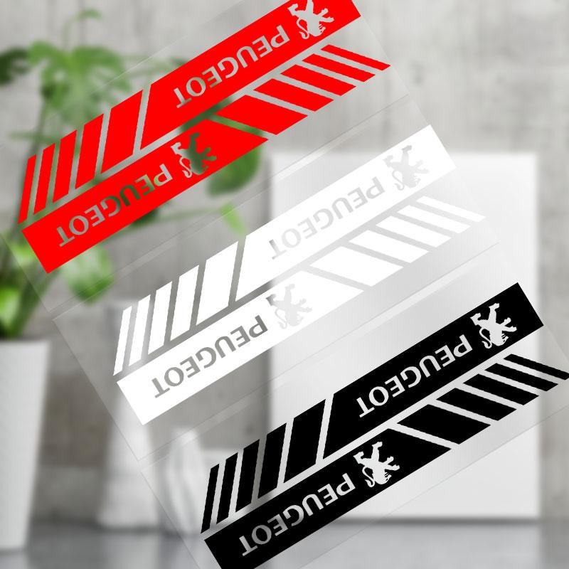 2Pcs Car Stripe Stickers Rearview Mirror Reflective Vinyl Decals Decoration For Peugeot 308 408 508 RCZ 208 3008 2008 206 207 108 406 407 408 206 207