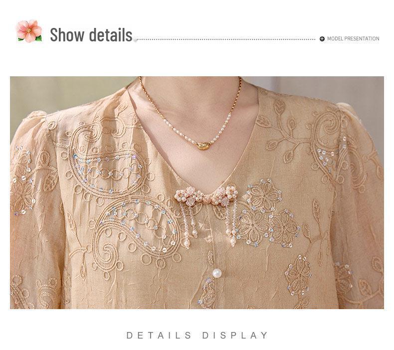 New Summer Chiffon Blouse Set for Middle-Aged and Elderly Women – Perfect Mother's Day Gift