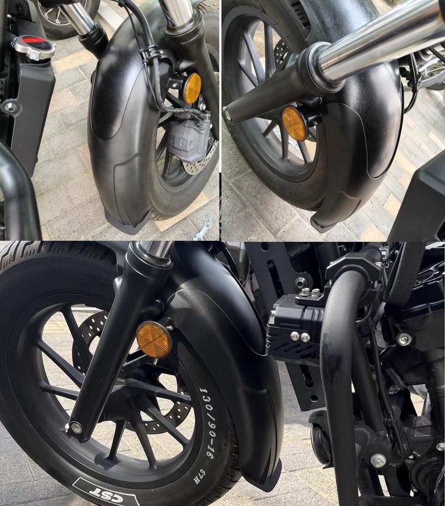 Compatible models: Rebel 250 500 2017-2026 Front Fender Mudguard 20cm Extension Extension Fender Mudguard Motorcycle Splash Guard Rebel 250 Custom Par