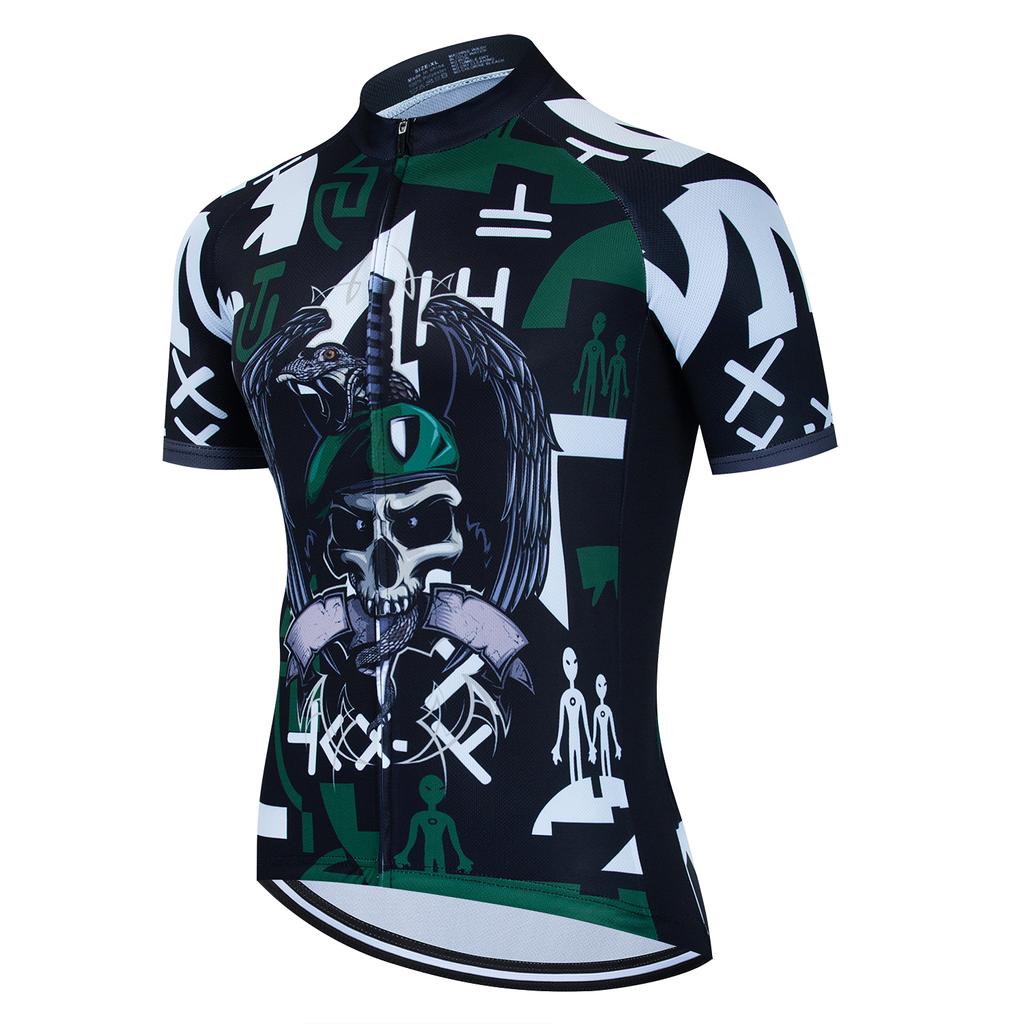 2024 Skull Pattern Team Cycling Jersey Set Men Bicycle Maillot MTB Racing Ropa Ciclismo Summer Quick Dry Triathlon Bike Clothing