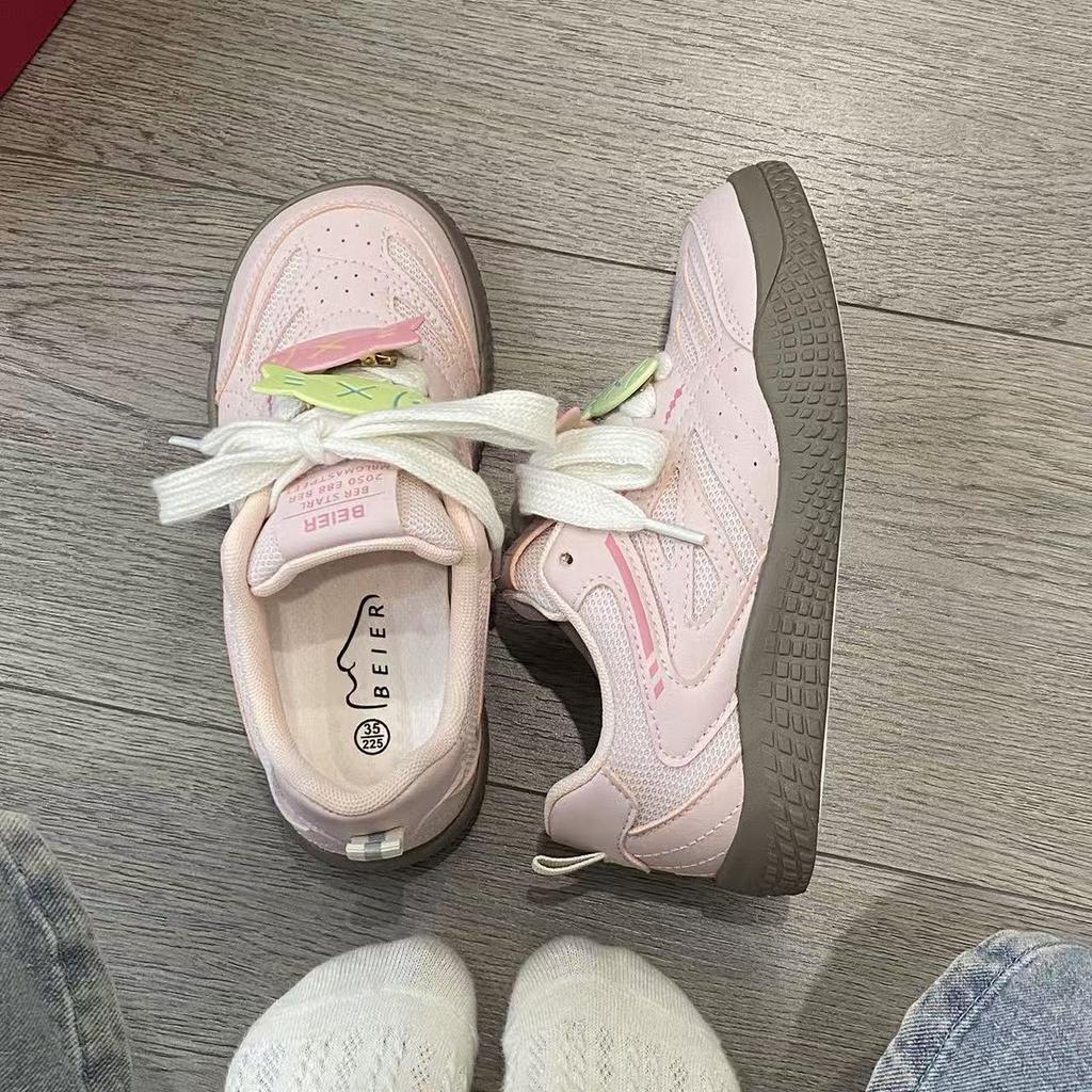 Pink Dexun double mesh shoes ugly cute summer new chic niche breathable sports Forrest Gump